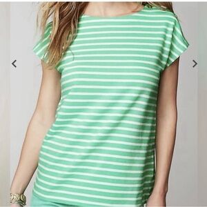 NWT J Jill Green White Shirt 2X Striped